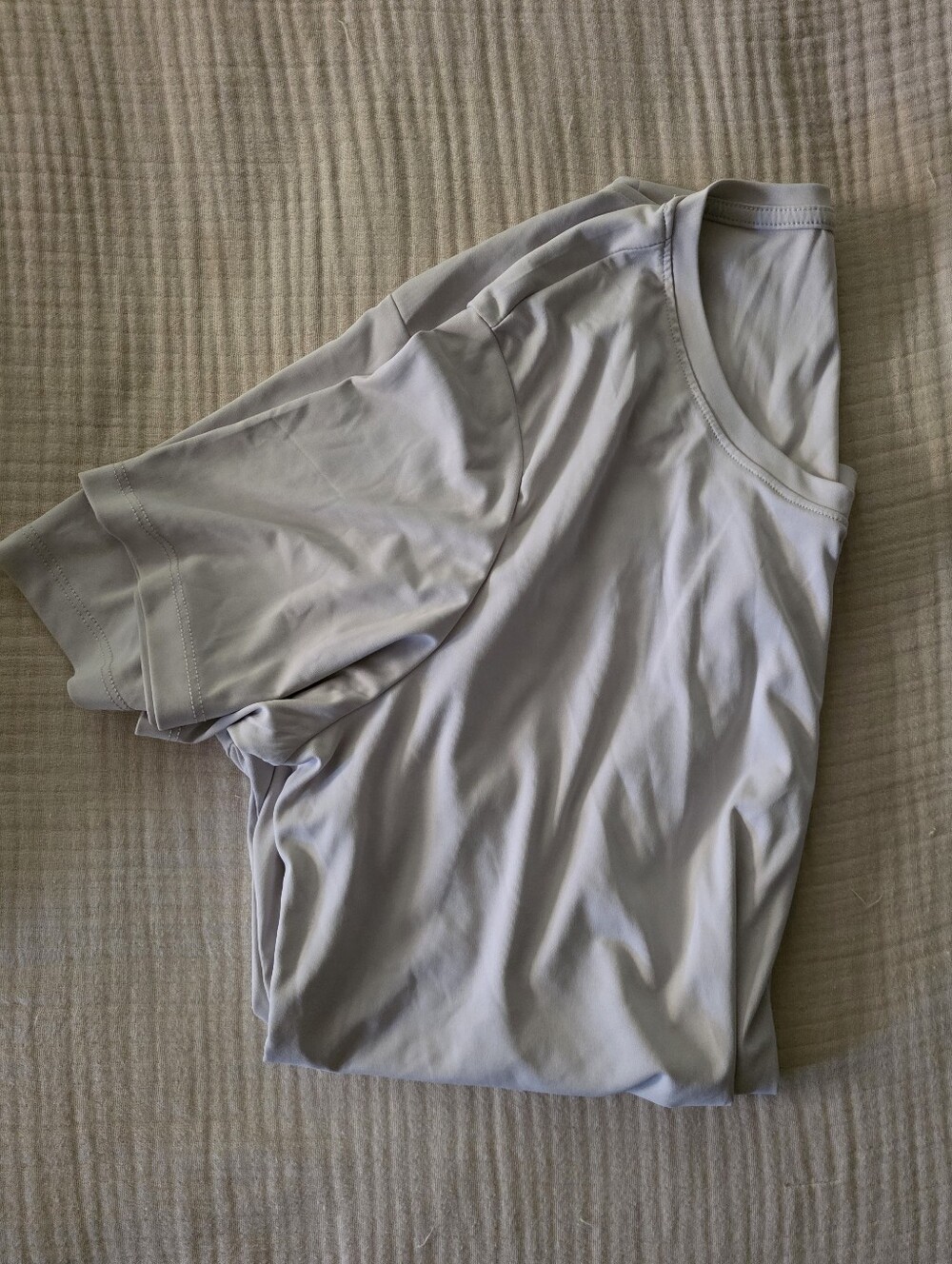Light Gray Crewneck Sport T-Shirt